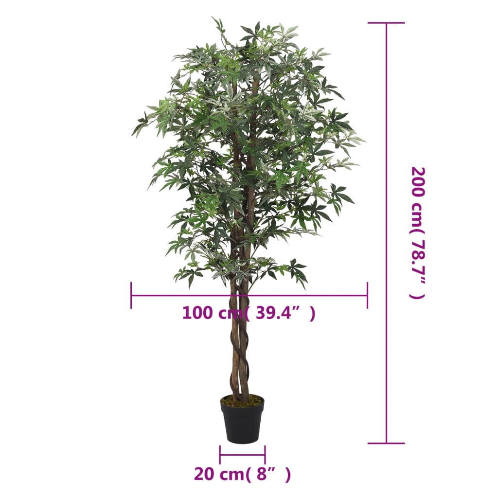 Umjetno stablo javora 756 lista 200 cm zeleno
