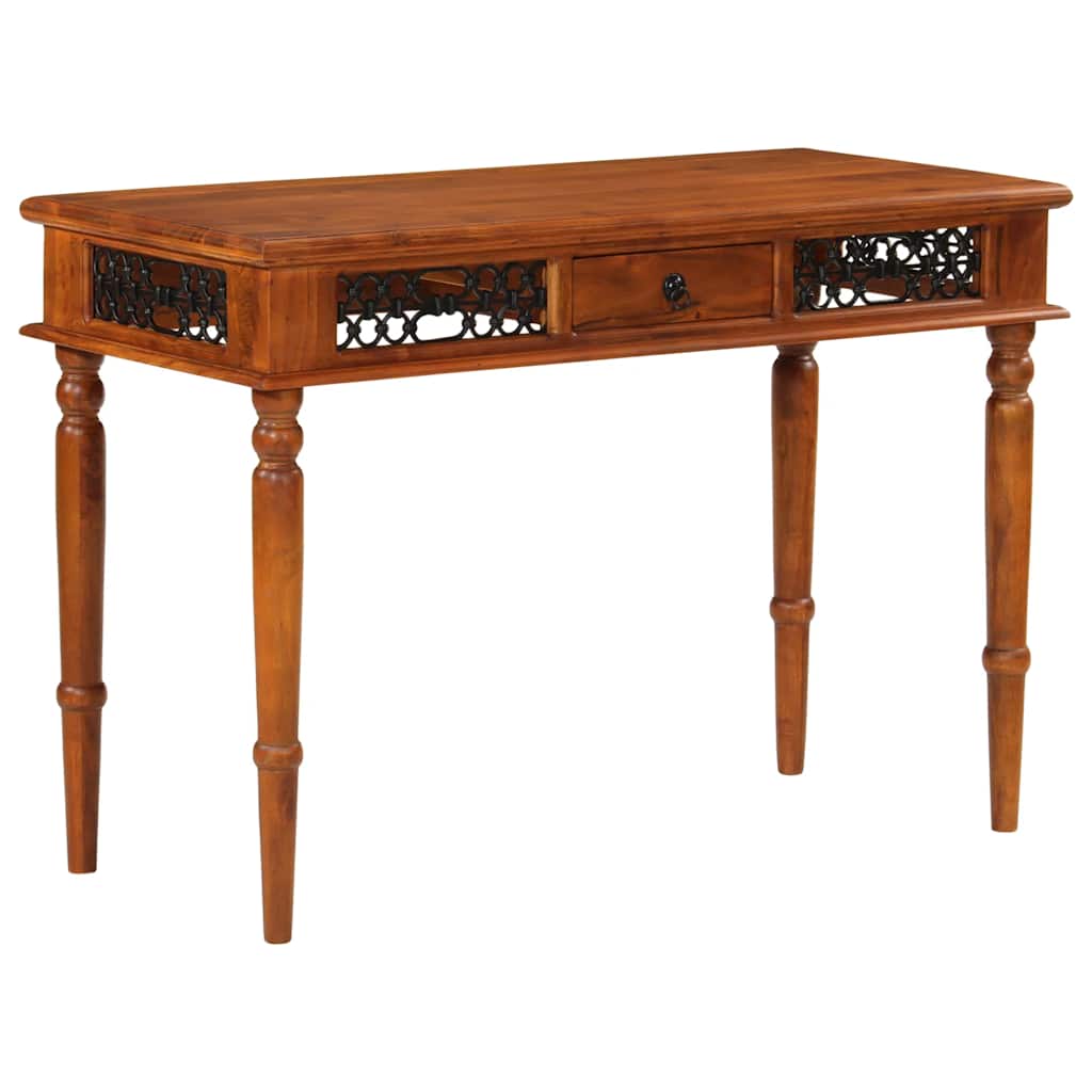 Radni stol s ladicom 110 x 50 x 76 cm masivno bagremovo drvo