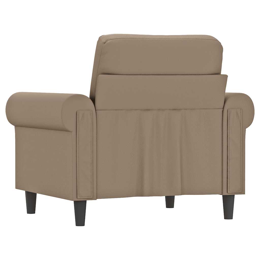Fotelja boja cappuccina 60 cm od umjetne kože