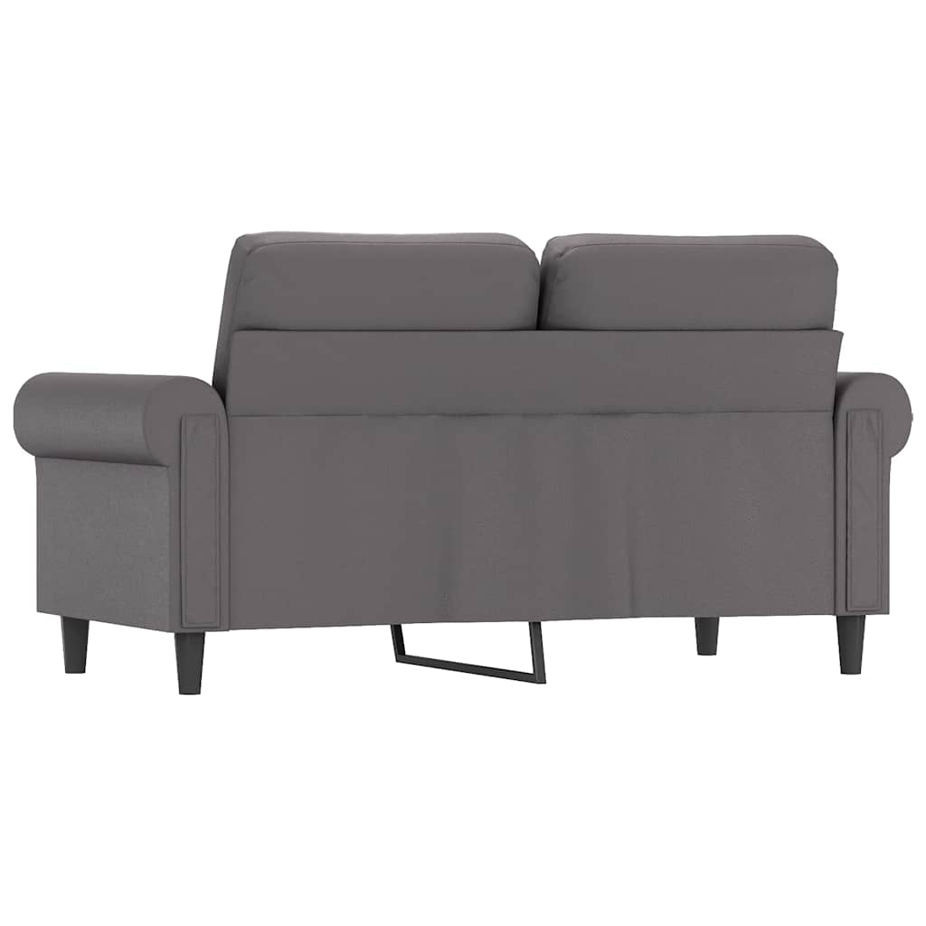 Dvosjed od tkanine siva 120 cm od umjetne kože