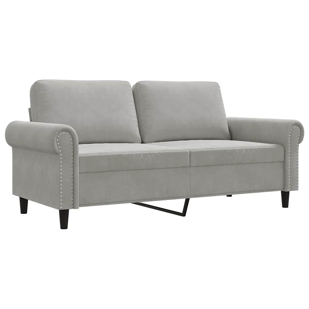 Dvosjed Svjetlosiva 140 cm baršunasti