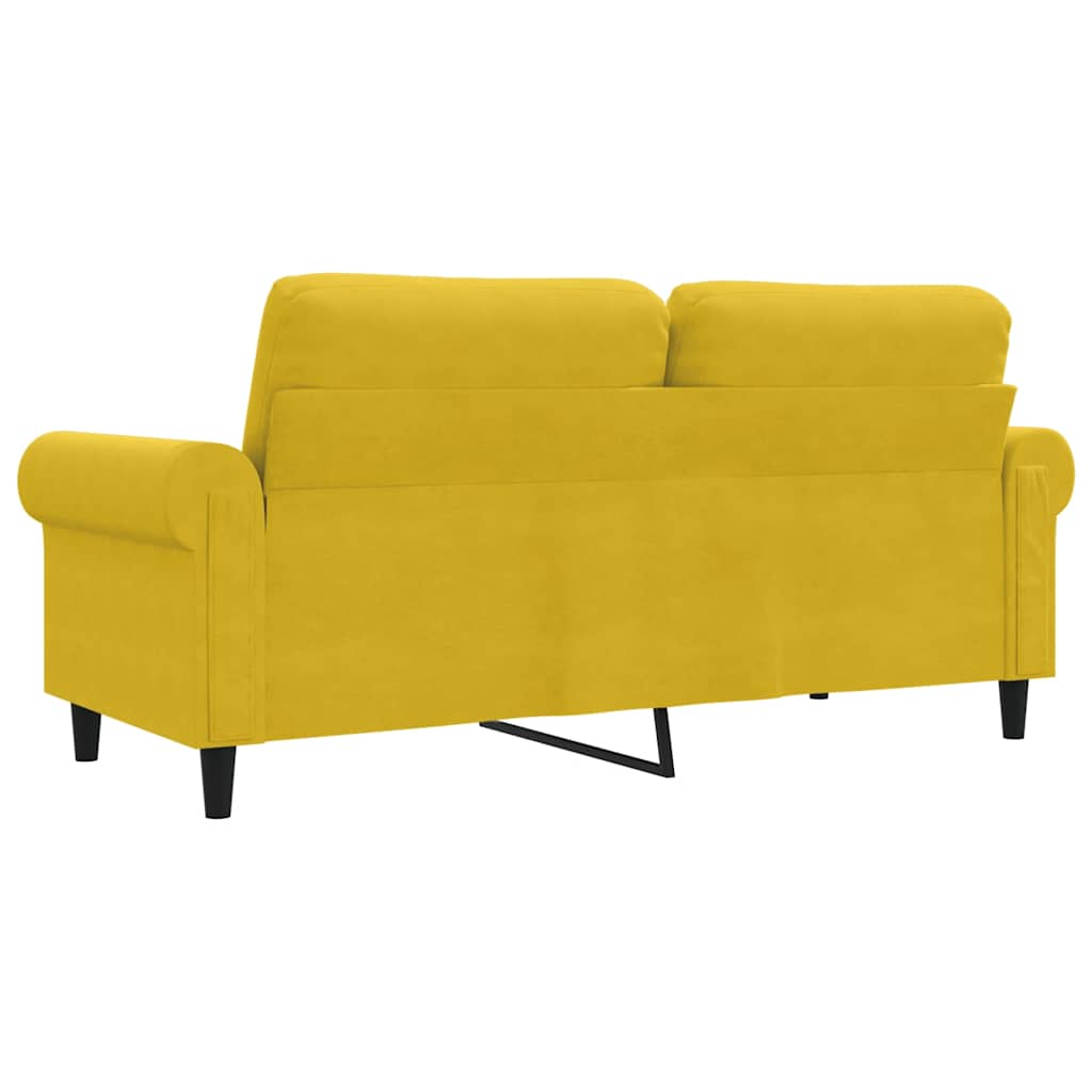 Dvosjed žuti 140 cm baršunasti