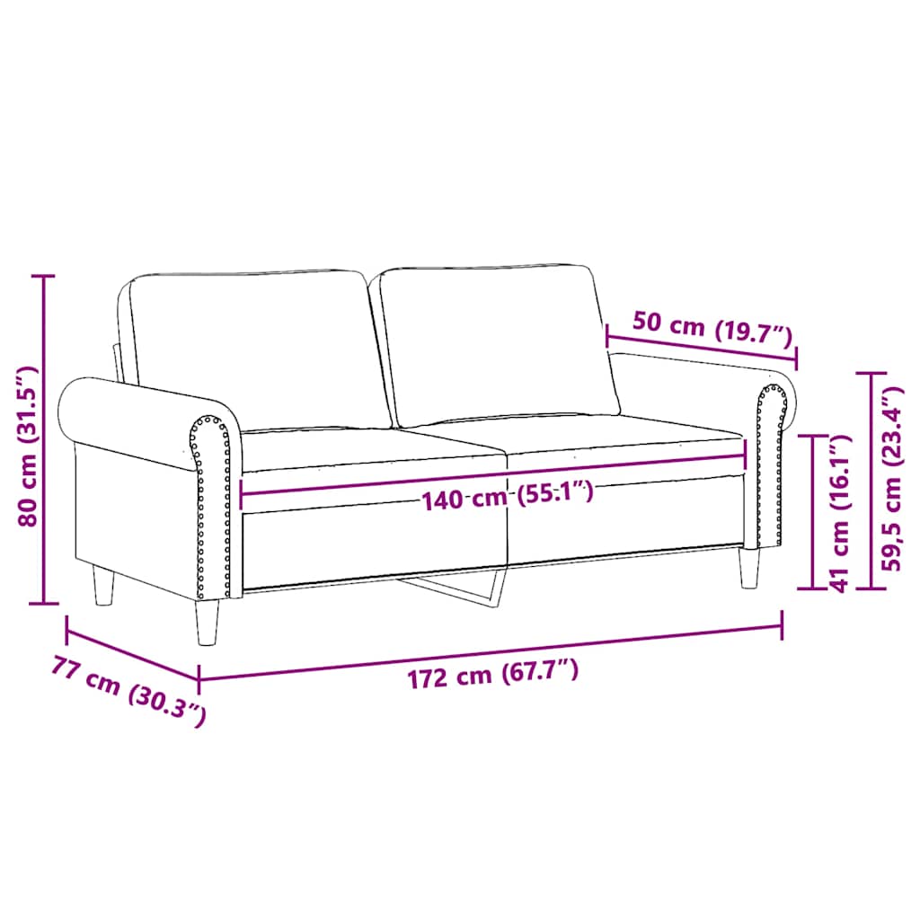 Dvosjed žuti 140 cm baršunasti
