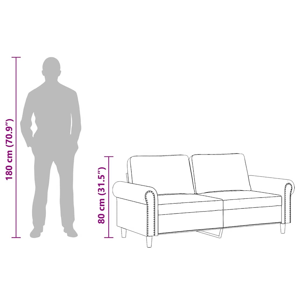 Dvosjed žuti 140 cm baršunasti