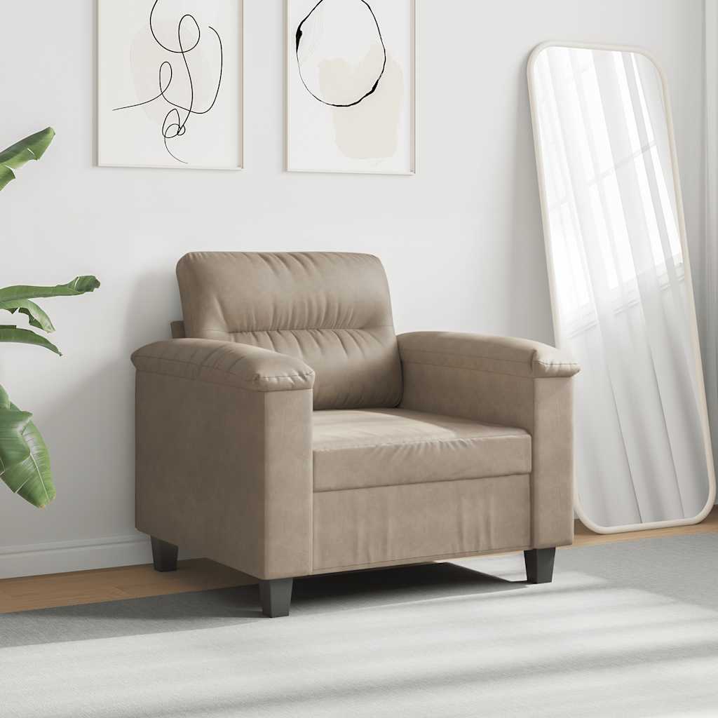 Fotelja smeđesiva 60 cm od mikrovlakana