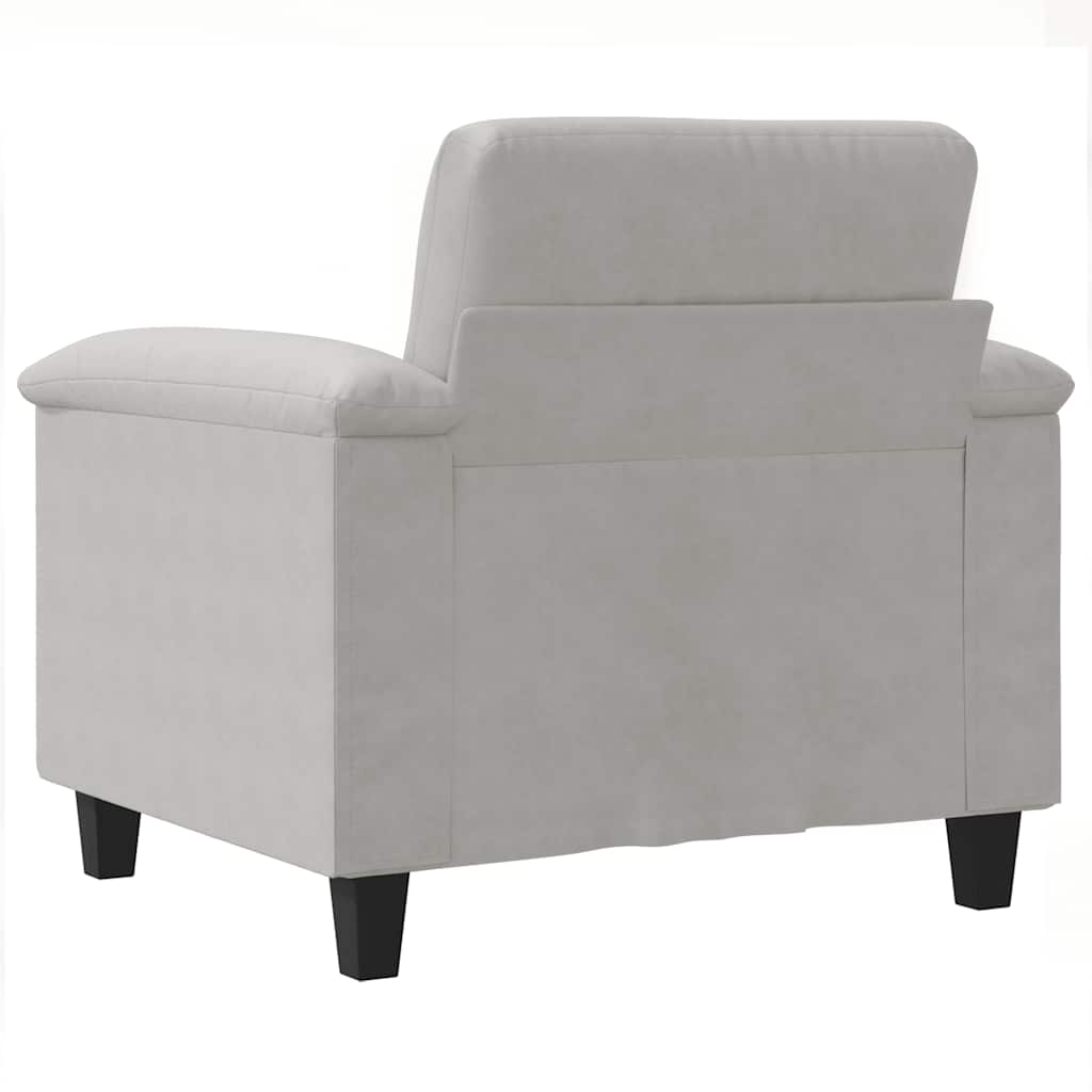 Fotelja svjetlosiva 60 cm od mikrovlakana