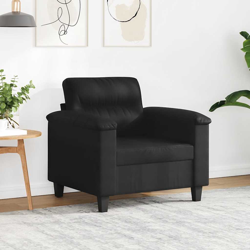 Fotelja crna 60 cm od mikrovlakana