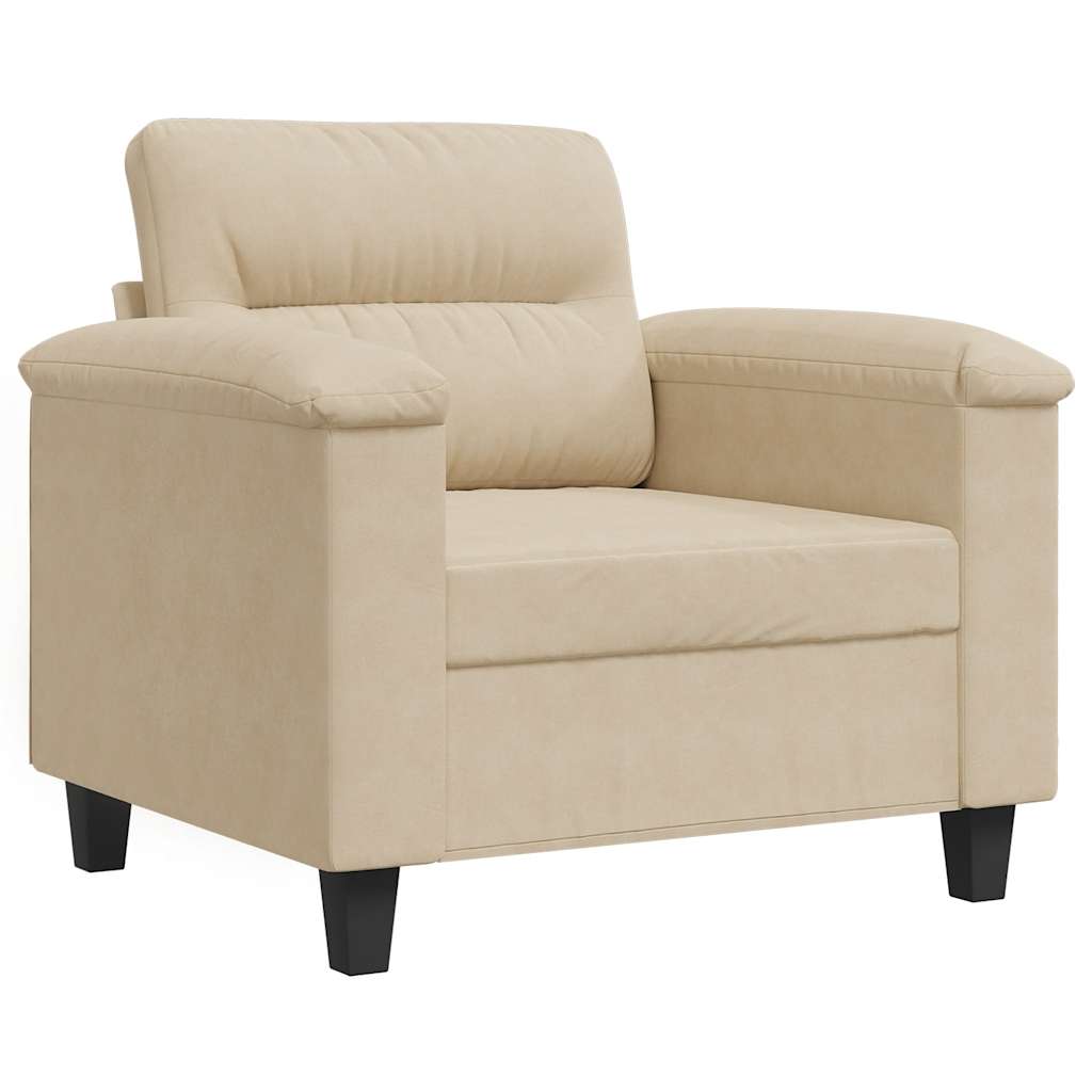 Fotelja krem 60 cm od mikrovlakana