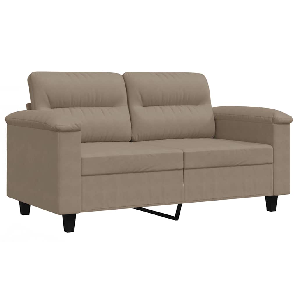 Dvosjed smeđesivi 120 cm od mikrovlakana