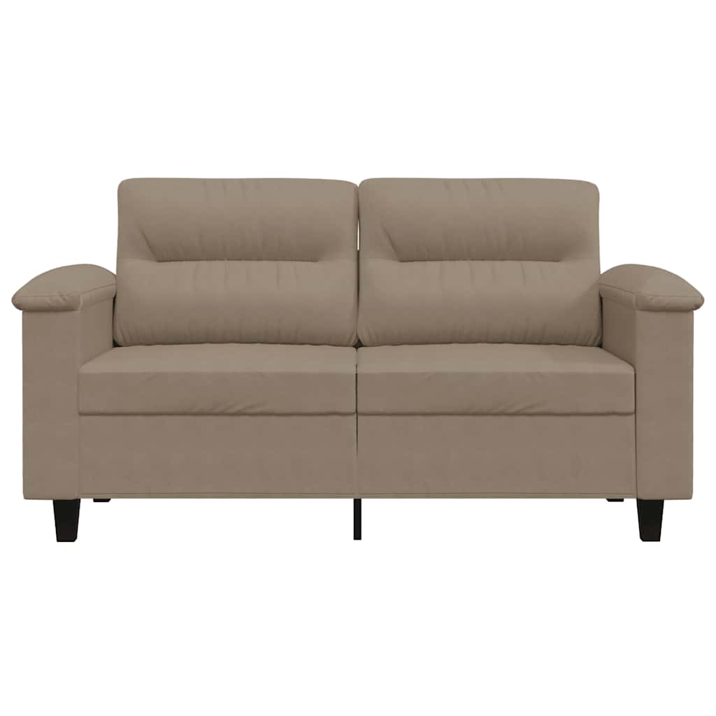 Dvosjed smeđesivi 120 cm od mikrovlakana