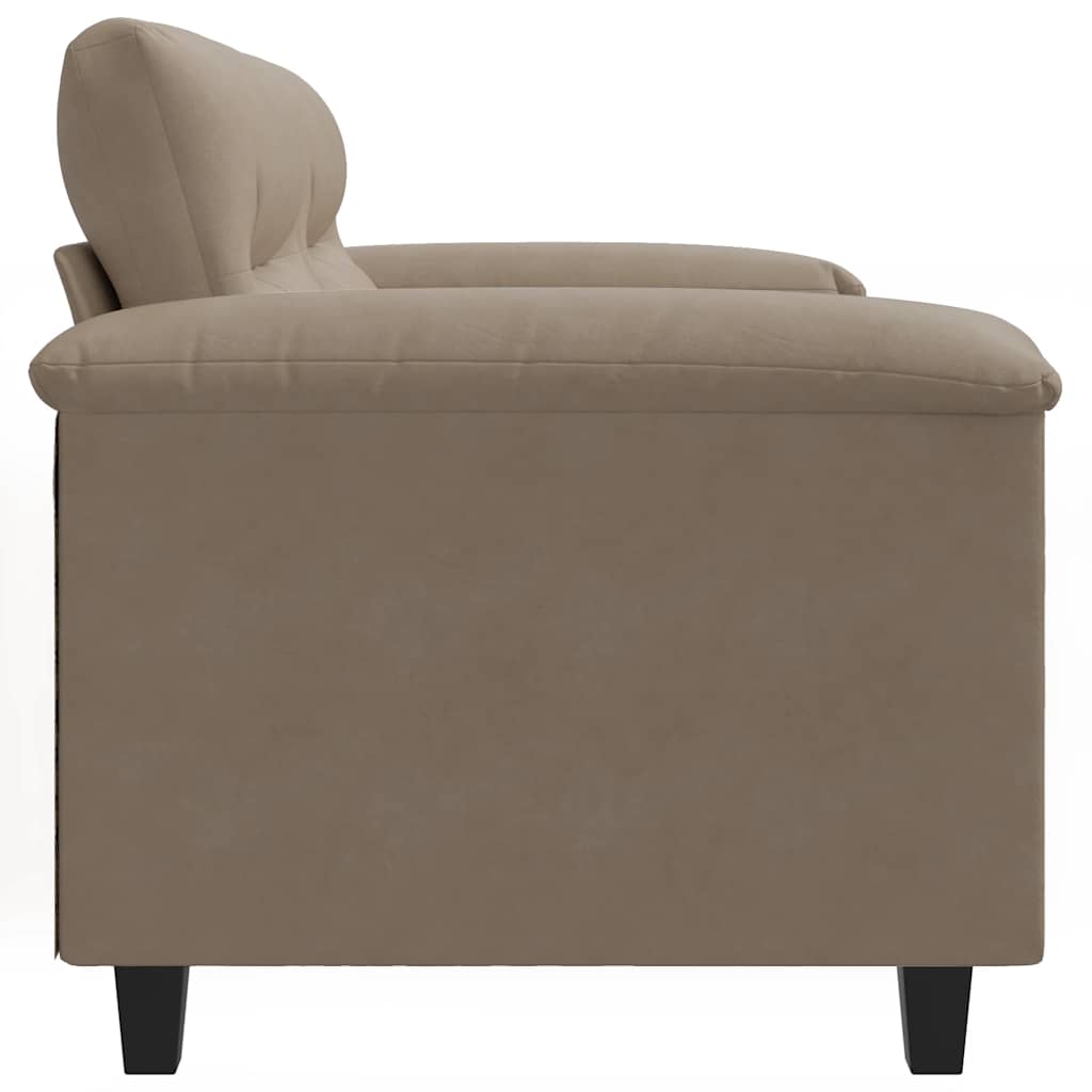 Dvosjed smeđesivi 120 cm od mikrovlakana
