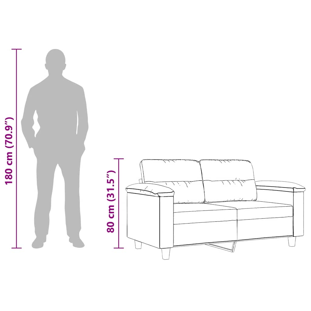 Dvosjed Crna 120 cm od mikrovlakana