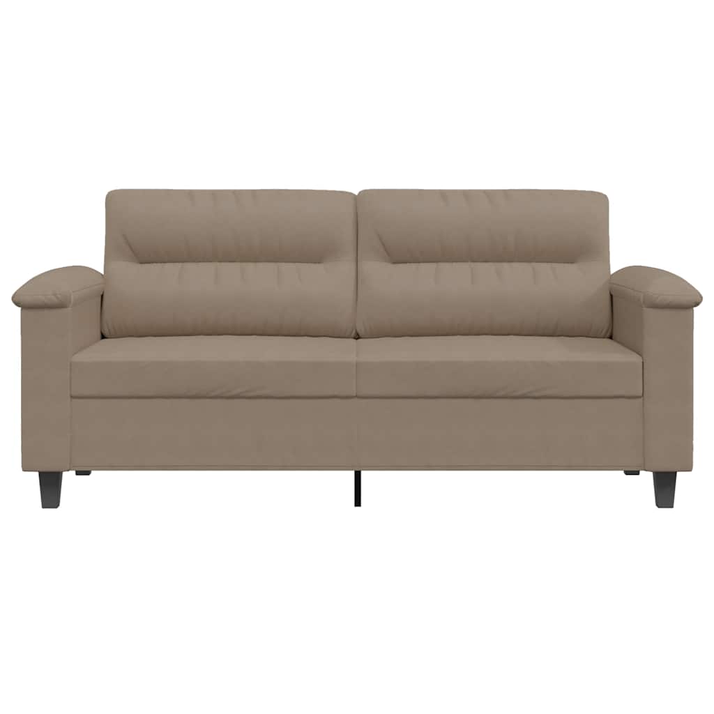 Dvosjed smeđesivi 140 cm od mikrovlakana