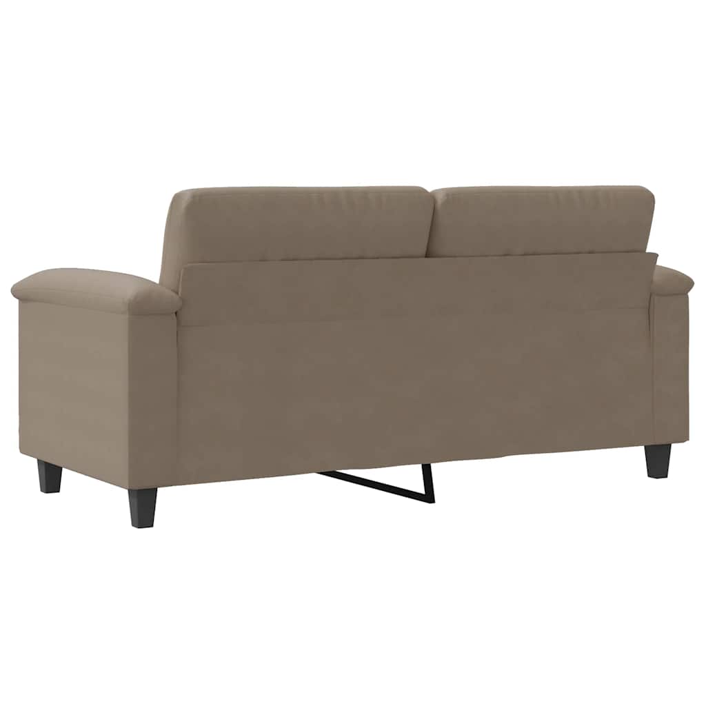 Dvosjed smeđesivi 140 cm od mikrovlakana
