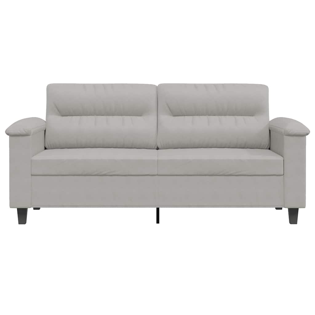 Dvosjed svjetlosivi 140 cm od mikrovlakana