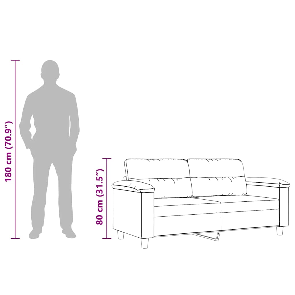 Dvosjed od tkanine krem 140 cm mikrovlakana