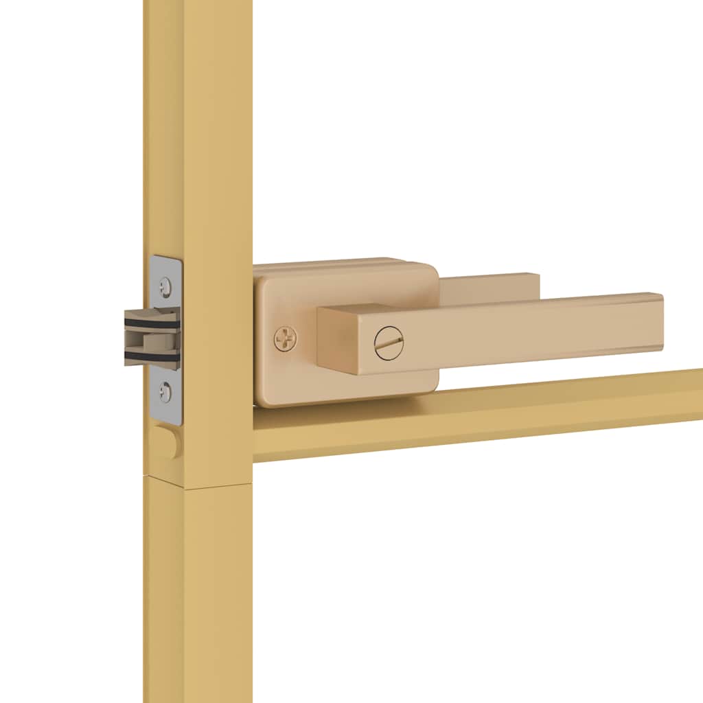 Sobna vrata tanka zlatna 76x201,5 cm kaljeno staklo i aluminij