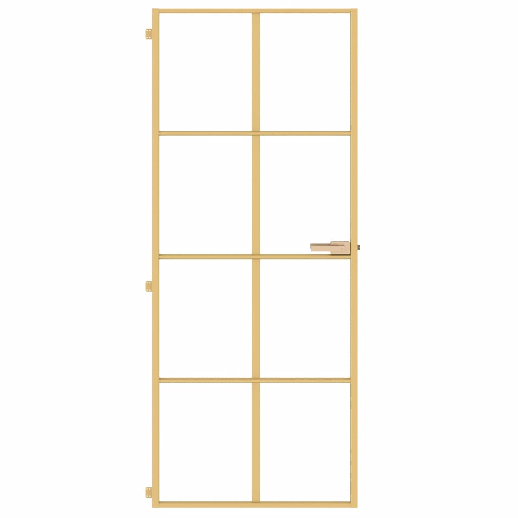 Sobna vrata tanka zlatna 83x201,5 cm kaljeno staklo i aluminij