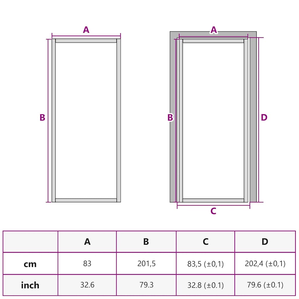 Sobna vrata tanka zlatna 83x201,5 cm kaljeno staklo i aluminij