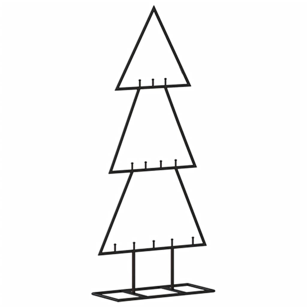 Metalno ukrasno božićno drvce crno 60 cm