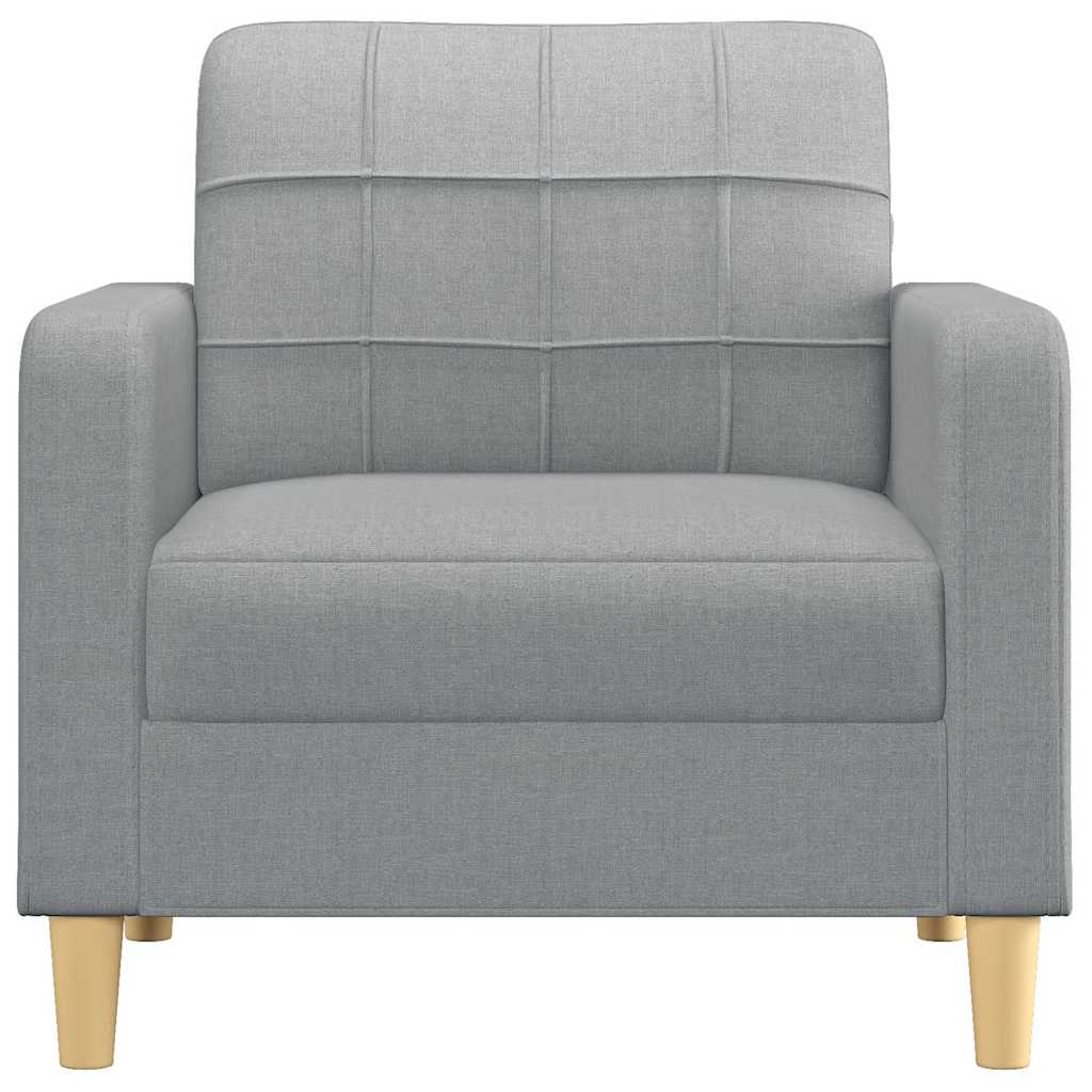 Fotelja svjetlosiva 60 cm od tkanine
