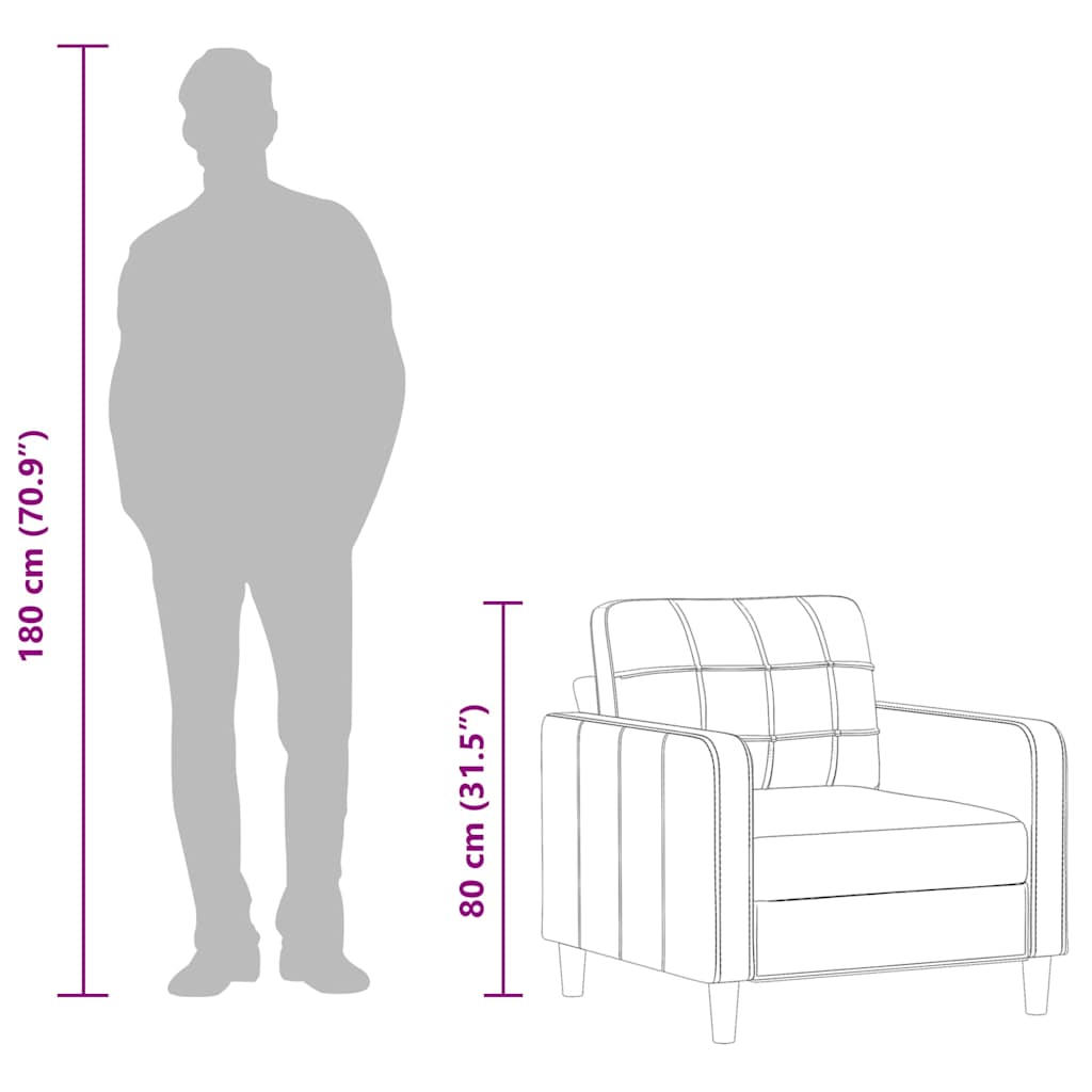 Fotelja Svjetložuta 60 cm od tkanine
