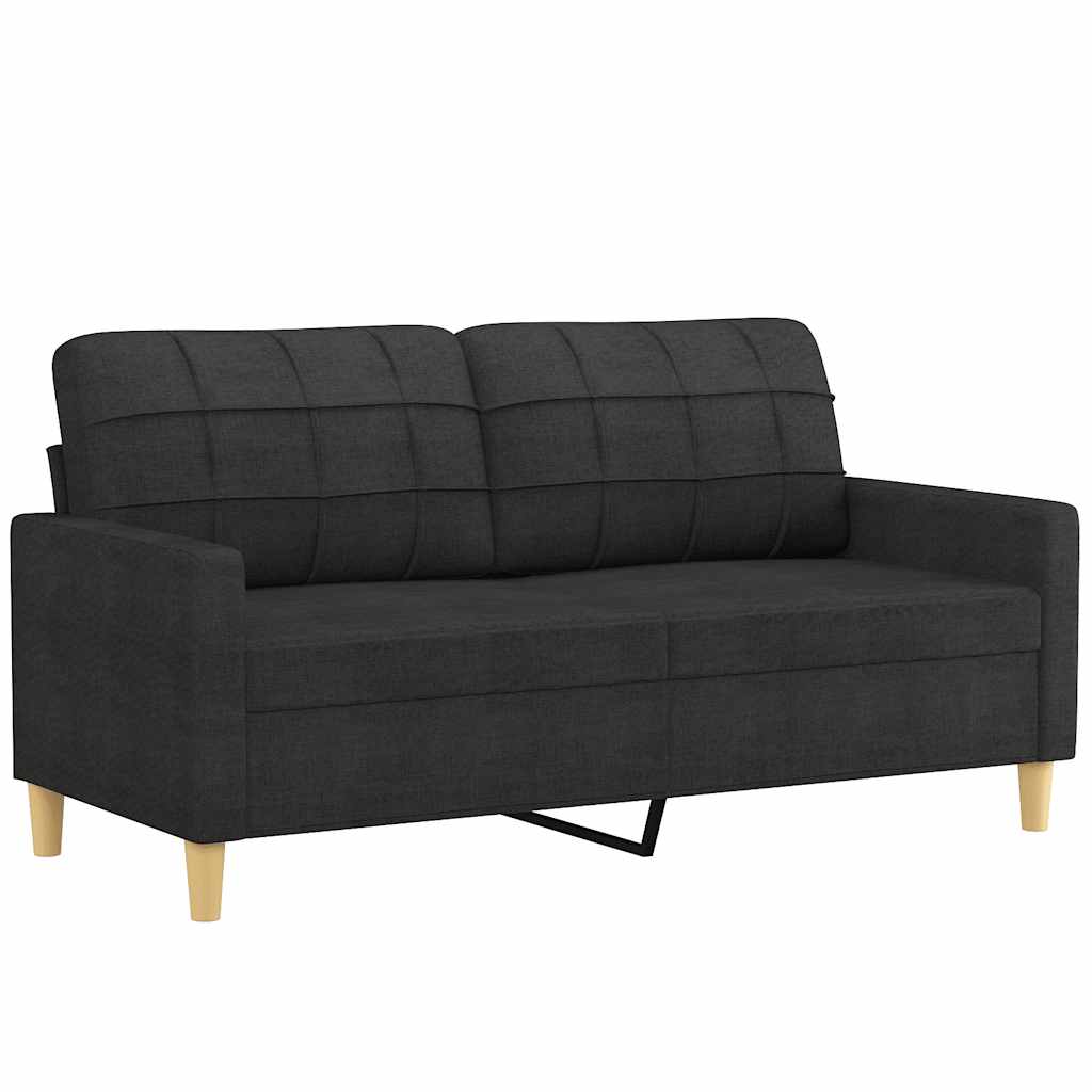 Dvosjed od tkanine crni 140 cm