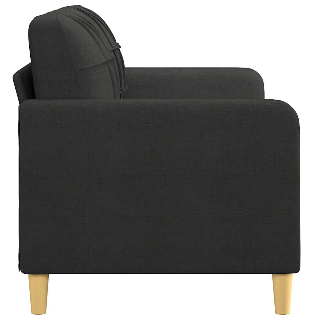Dvosjed od tkanine crni 140 cm