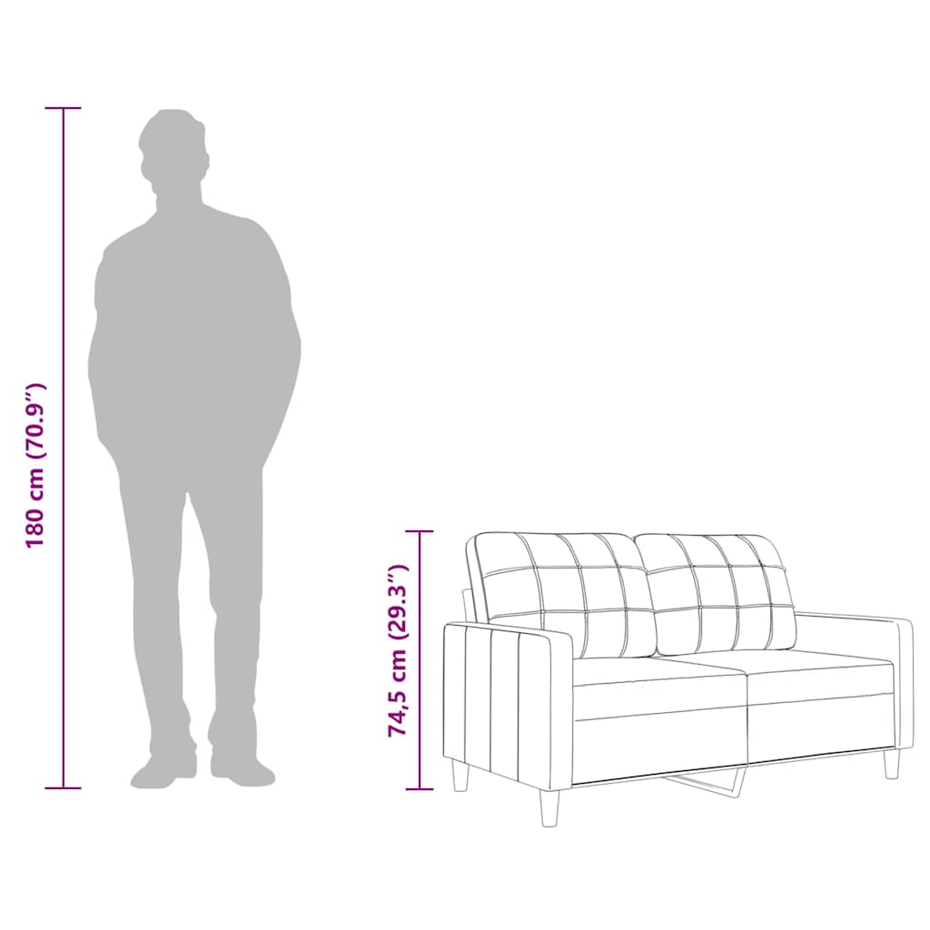 Dvosjed od tkanine crni 140 cm