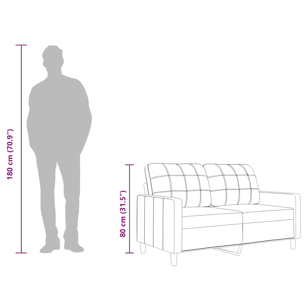 Dvosjed od tkanine svjetložuti 140 cm