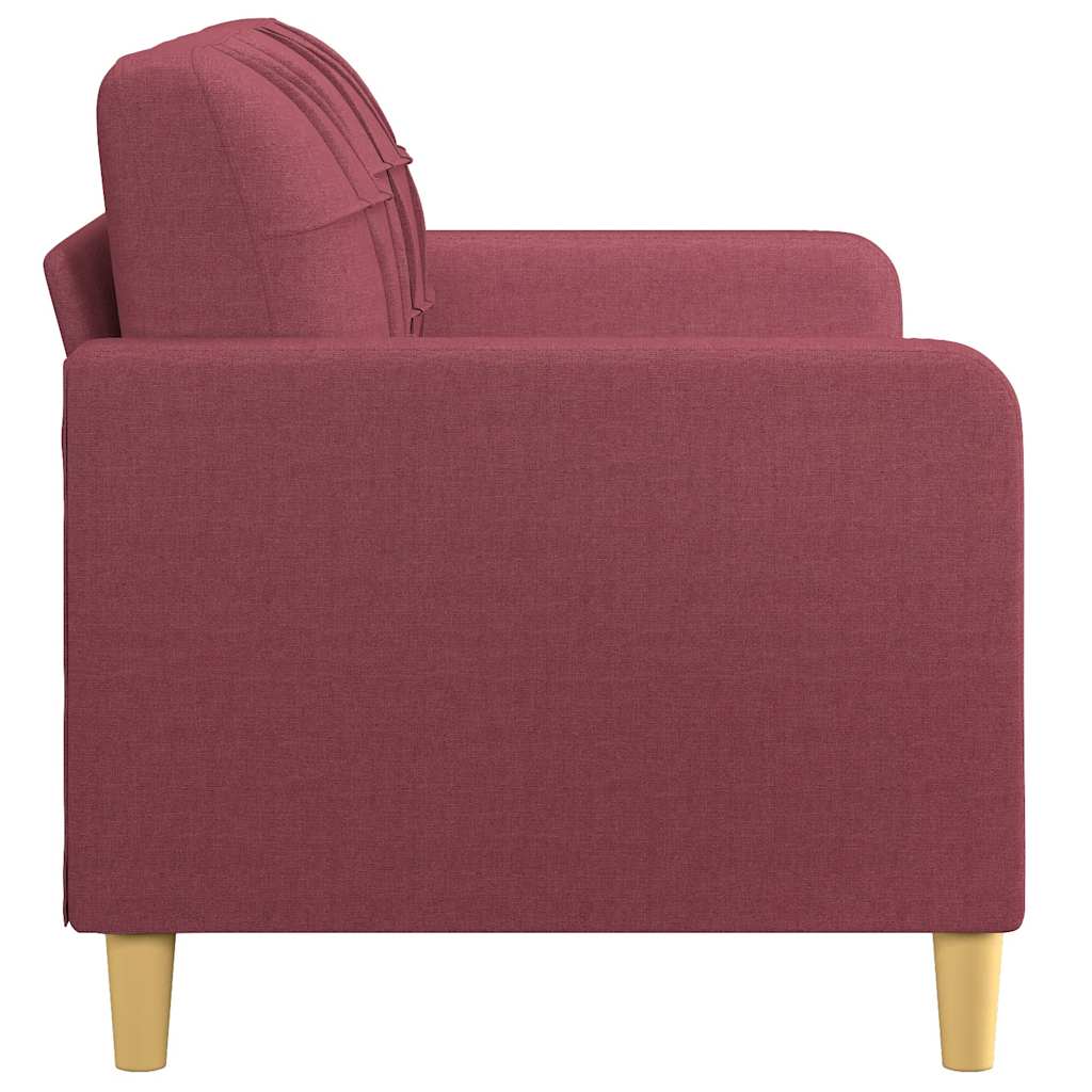 Dvosjed od tkanine crvena boja vina 140 cm