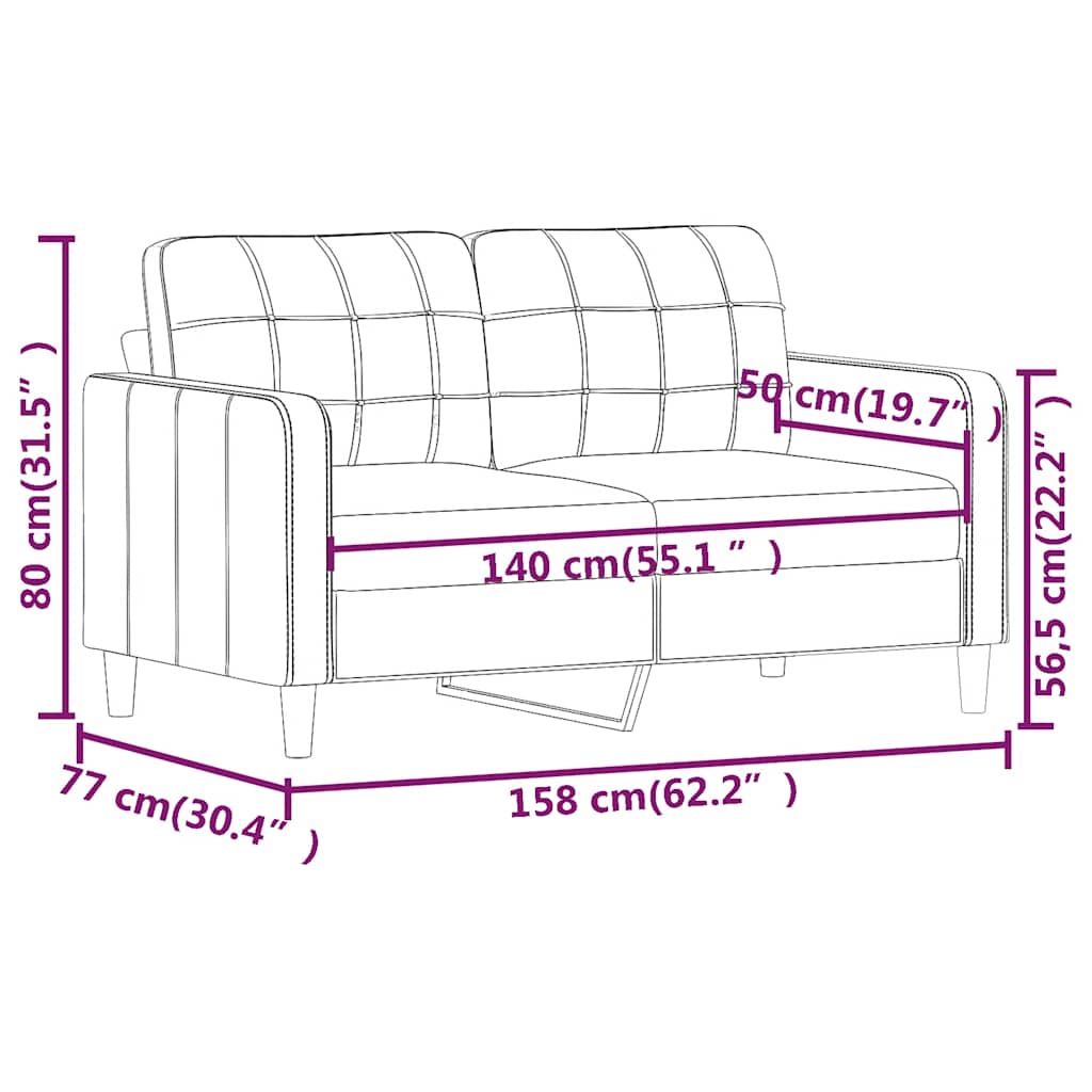 Dvosjed od tkanine crvena boja vina 140 cm