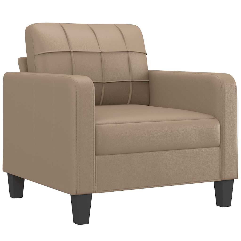 Fotelja boja cappuccina 60 cm od umjetne kože