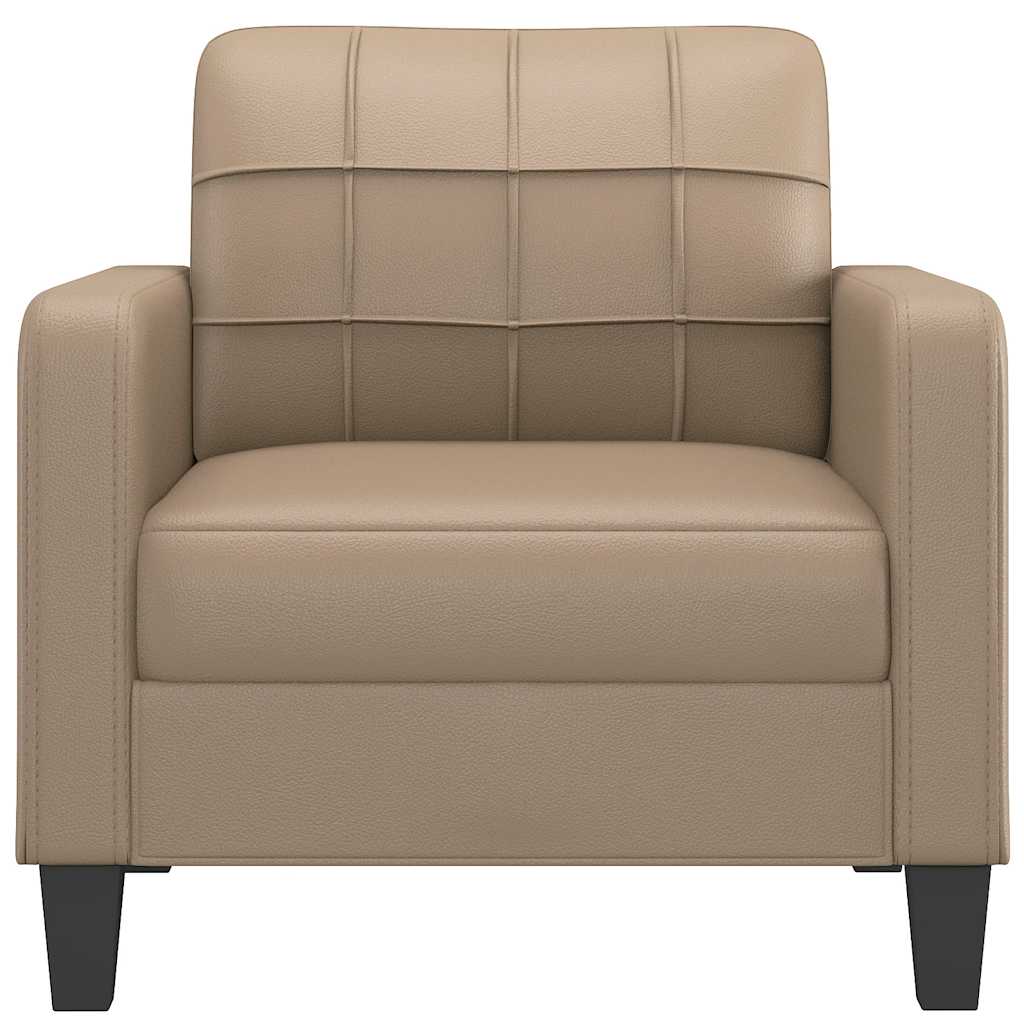Fotelja boja cappuccina 60 cm od umjetne kože