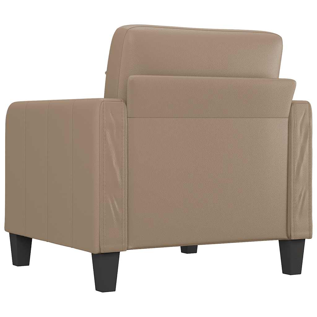 Fotelja boja cappuccina 60 cm od umjetne kože