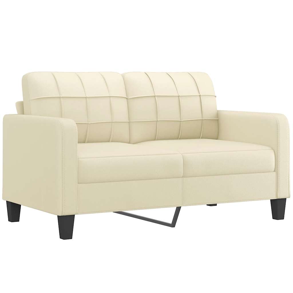Dvosjed od tkanine krem 140 cm od umjetne kože
