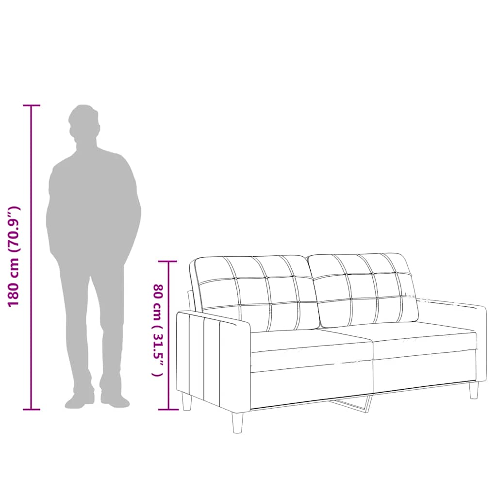 Dvosjed od tkanine crvena boja vina 140 cm umjetne kože