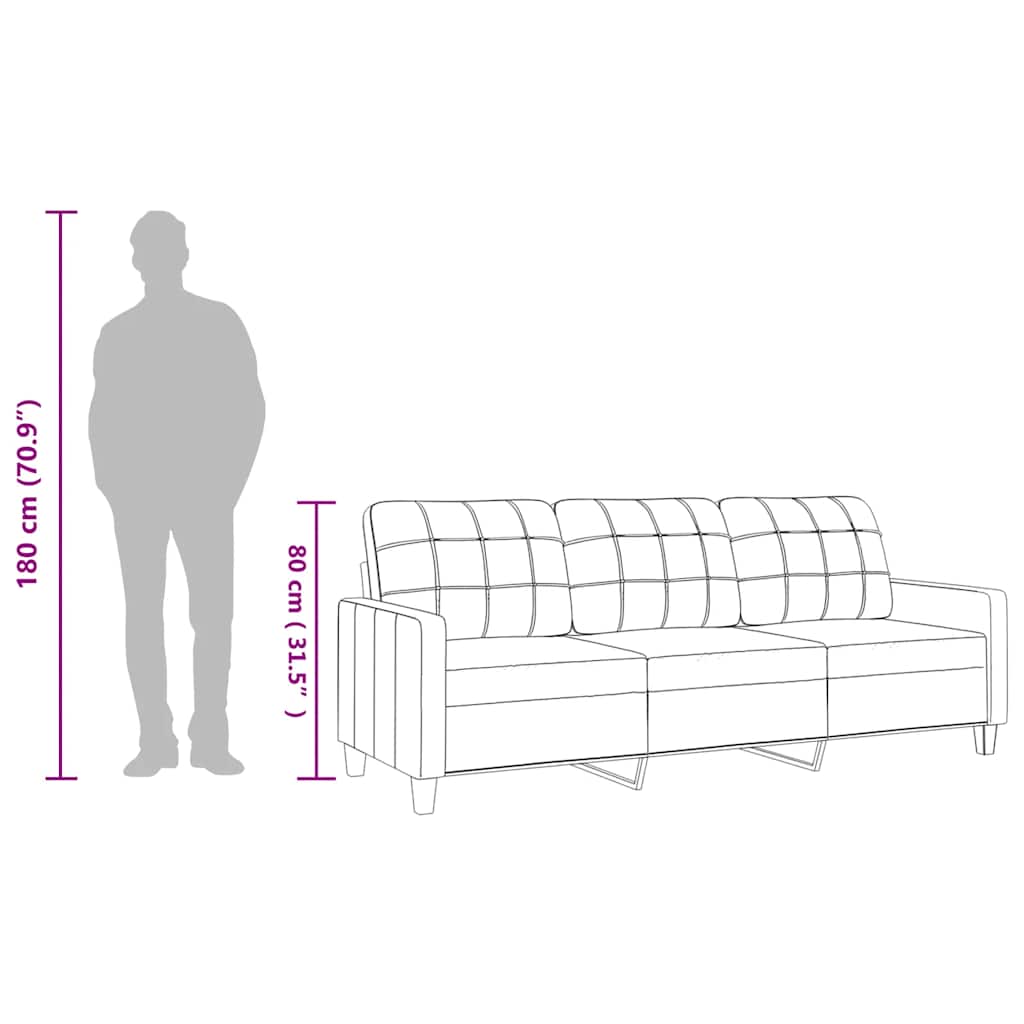 Trosjed cappuccina 180 cm od umjetne kože