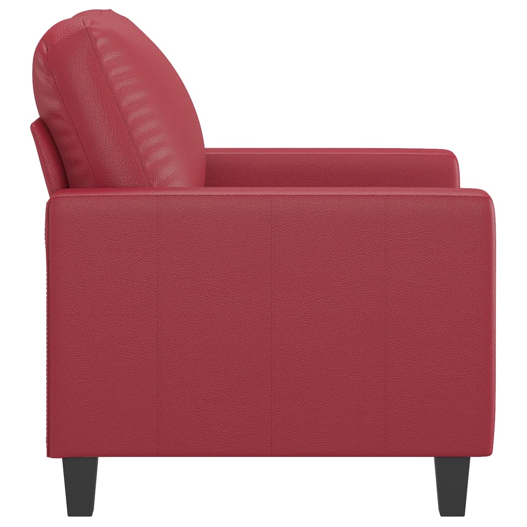 Fotelja crvena boja vina 60 cm od umjetne kože