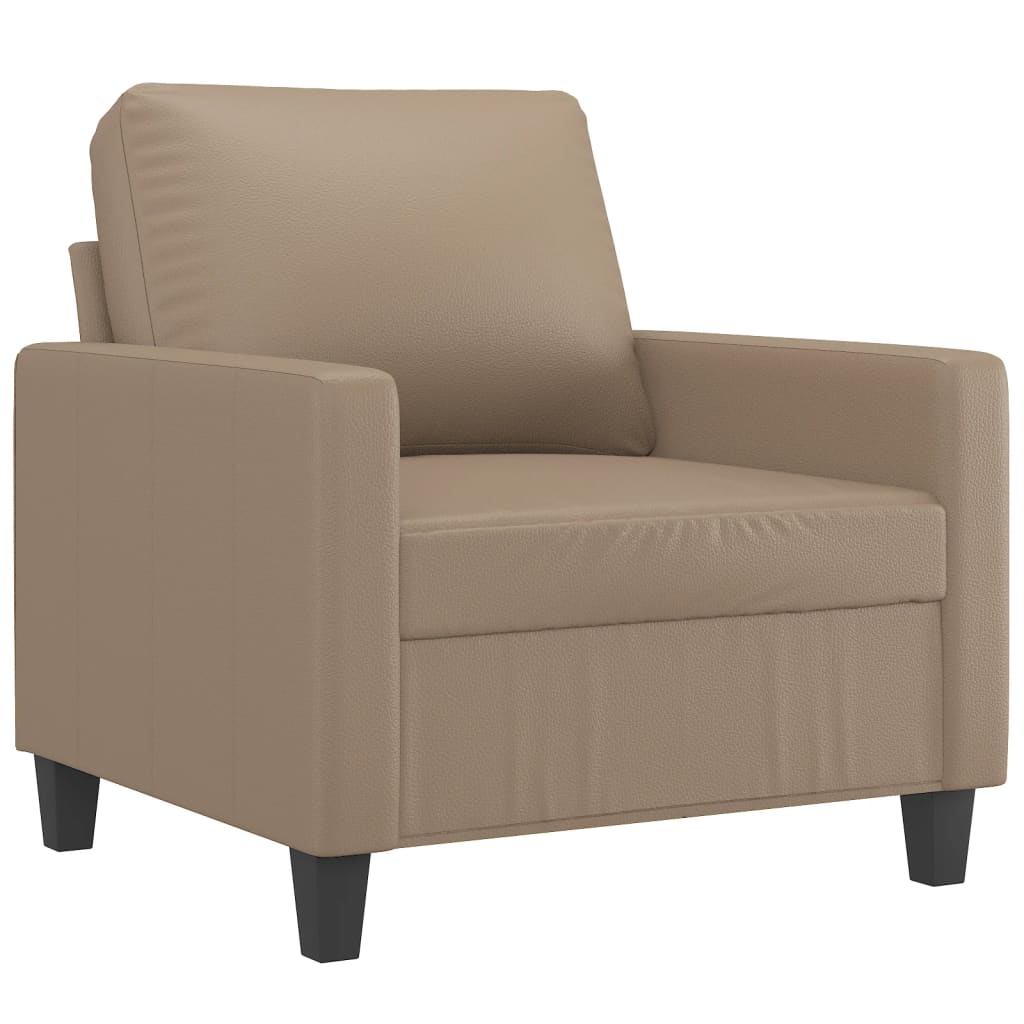 Fotelja boja cappuccina 60 cm od umjetne kože