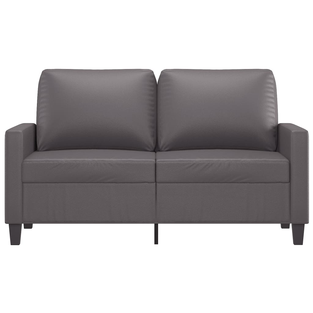 Dvosjed od tkanine siva 120 cm od umjetne kože