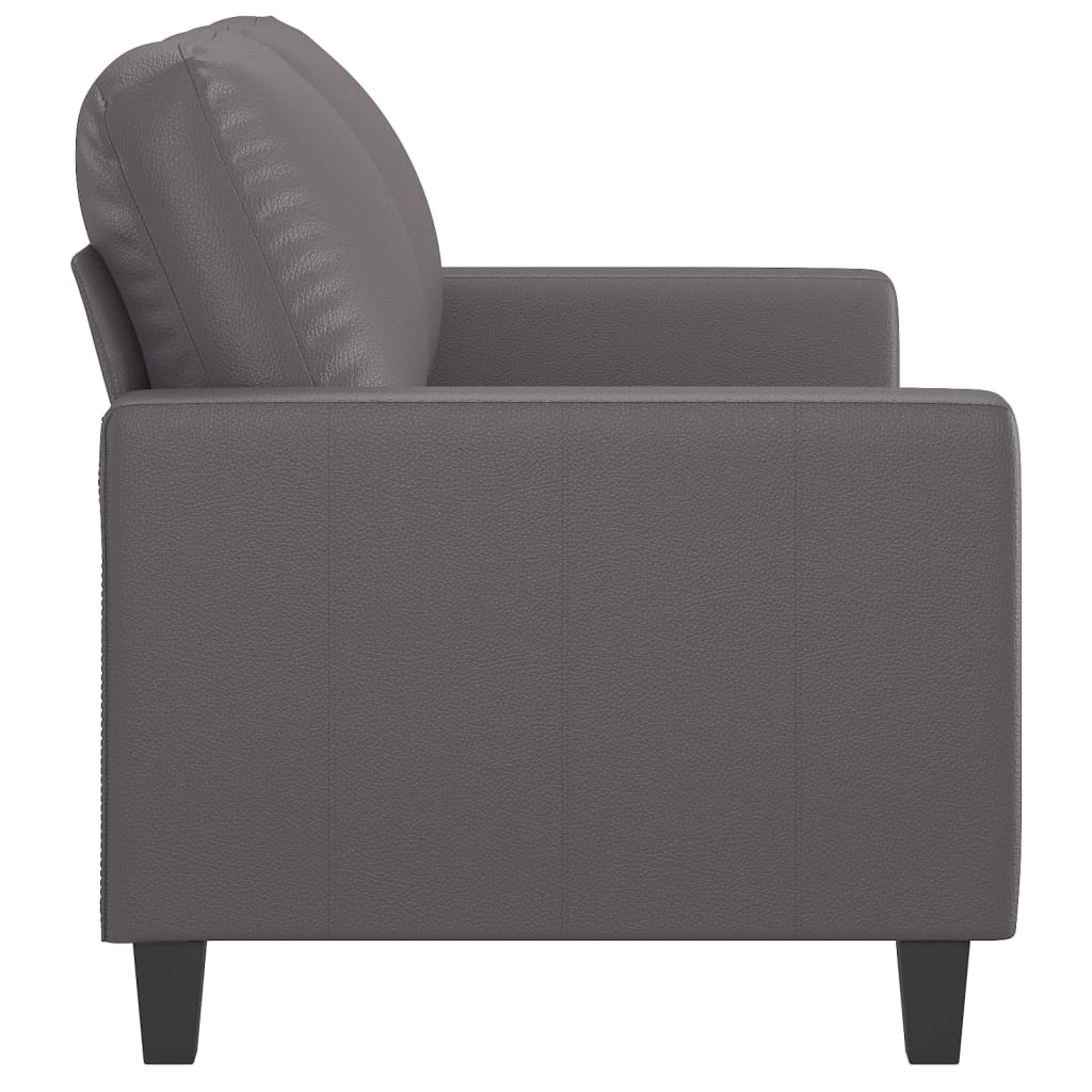 Dvosjed od tkanine siva 120 cm od umjetne kože