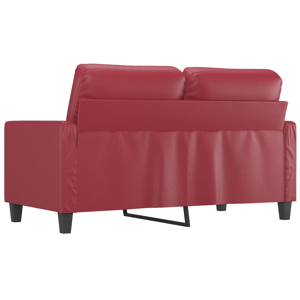 Dvosjed od tkanine crvena boja vina 120 cm od umjetne kože
