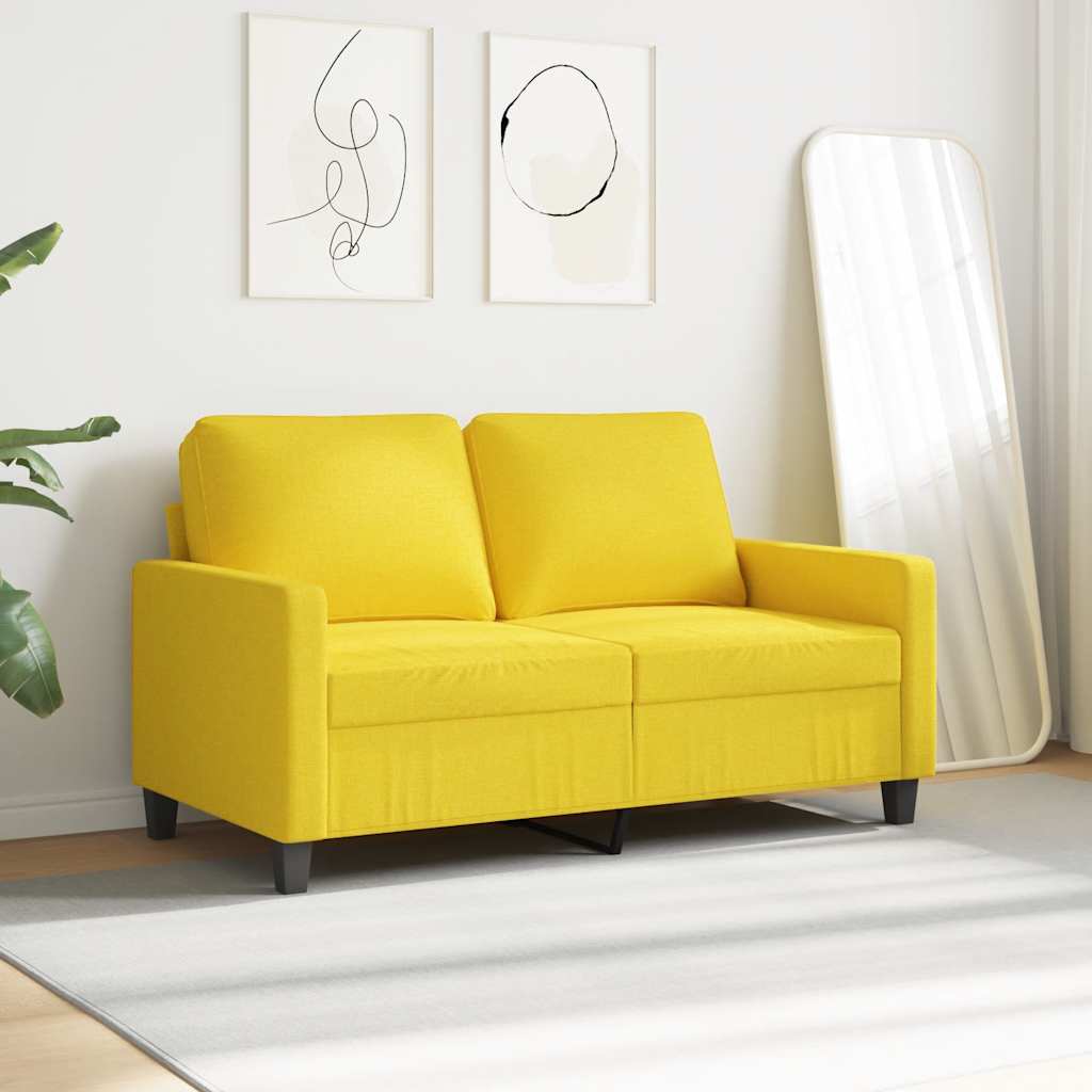 Dvosjed od tkanine svjetložuti 120 cm