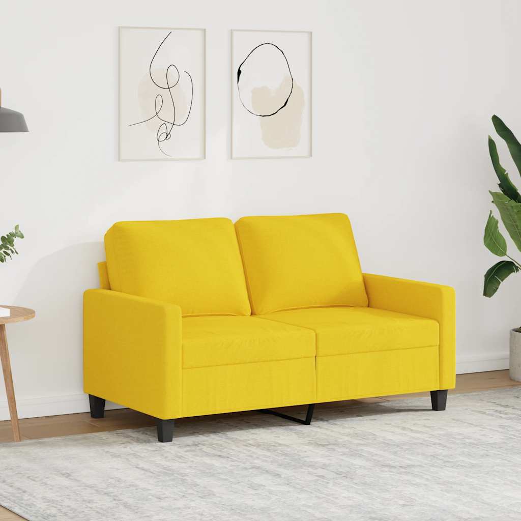 Dvosjed od tkanine svjetložuti 120 cm