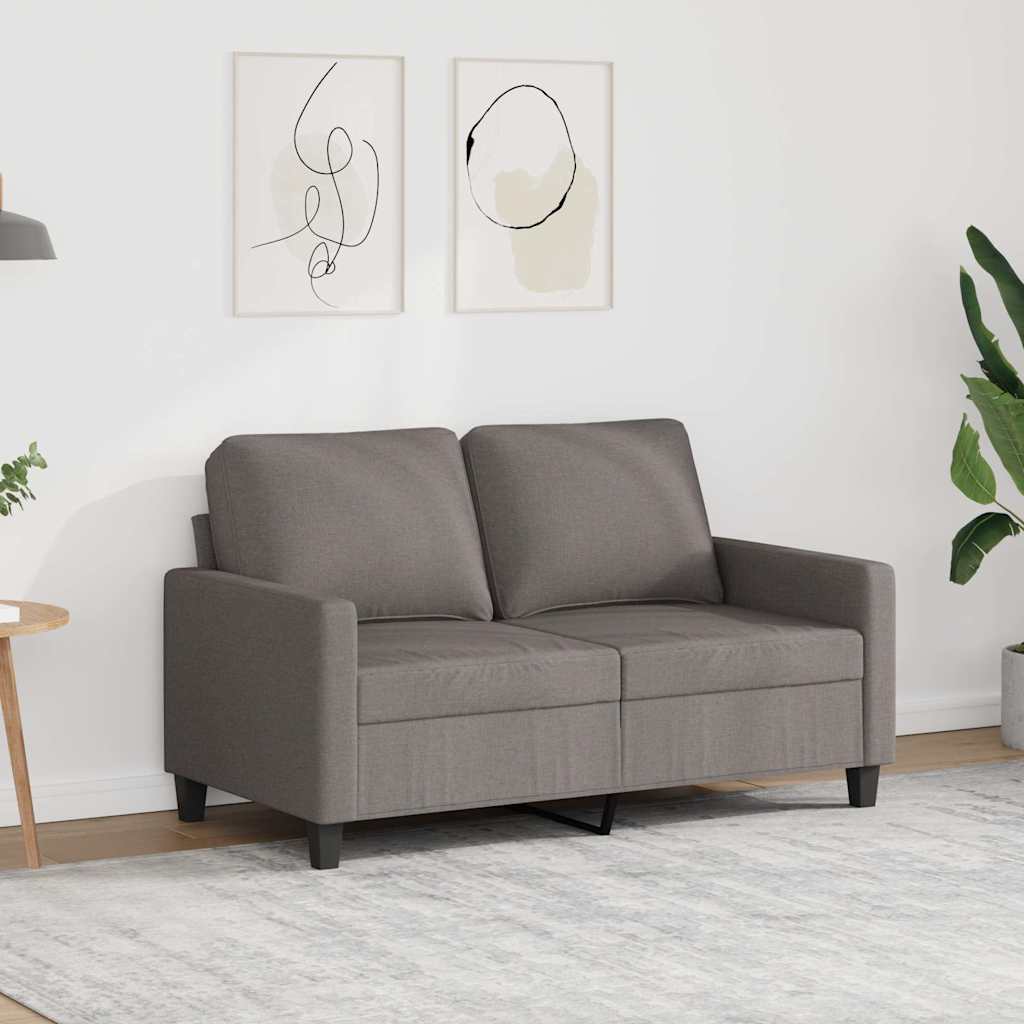 Dvosjed od tkanine smeđesivi 120 cm