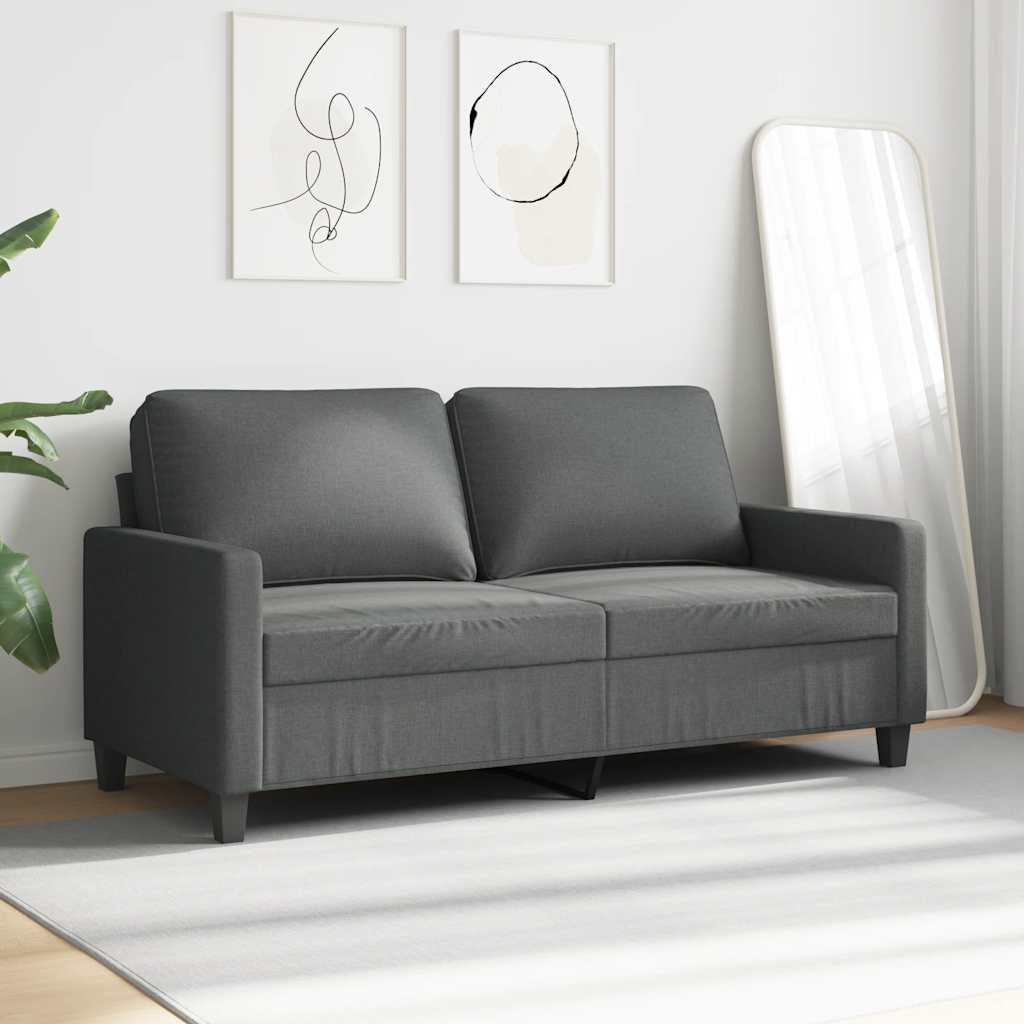 Dvosjed od tkanine tamnosivi 140 cm
