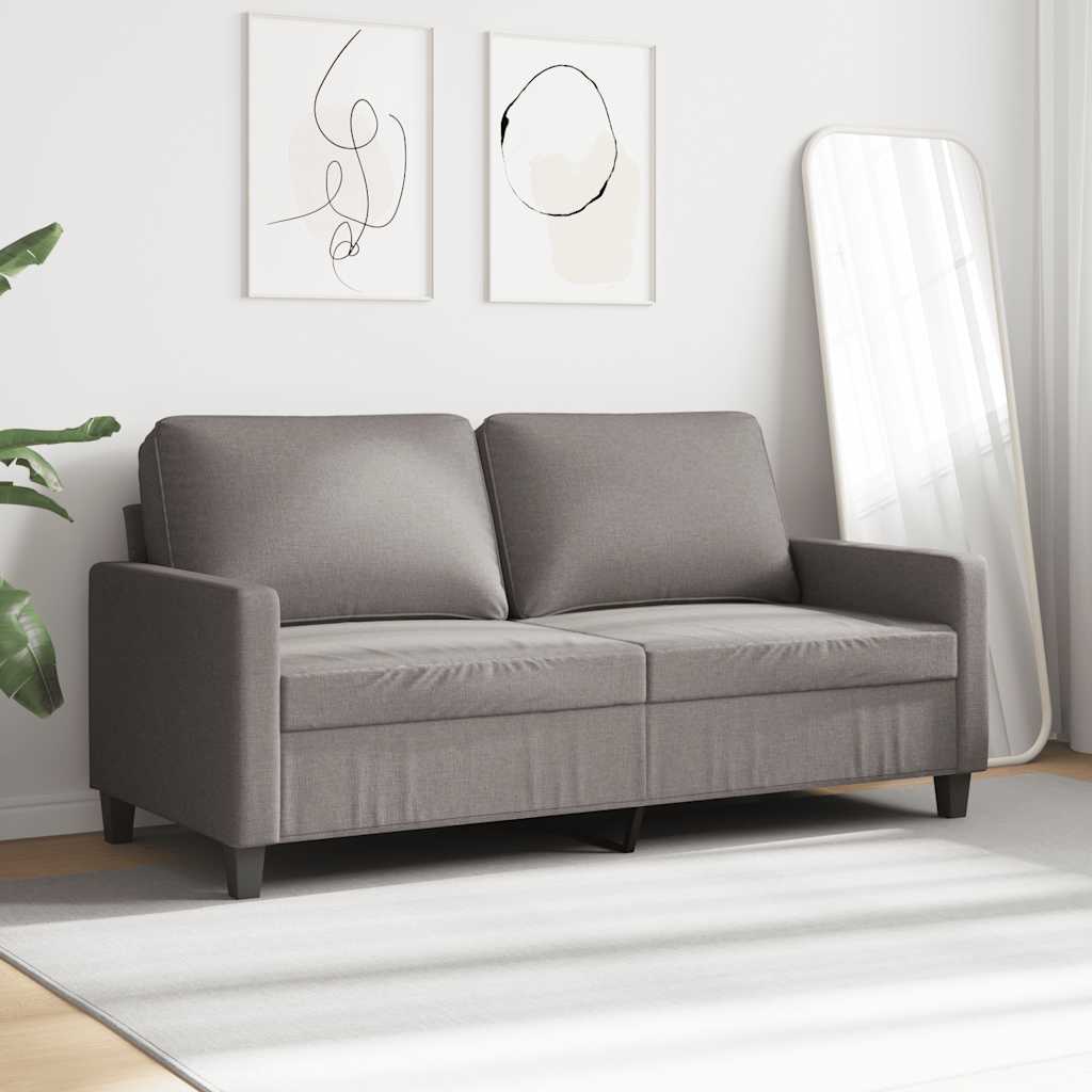 Dvosjed od tkanine smeđesivi 140 cm