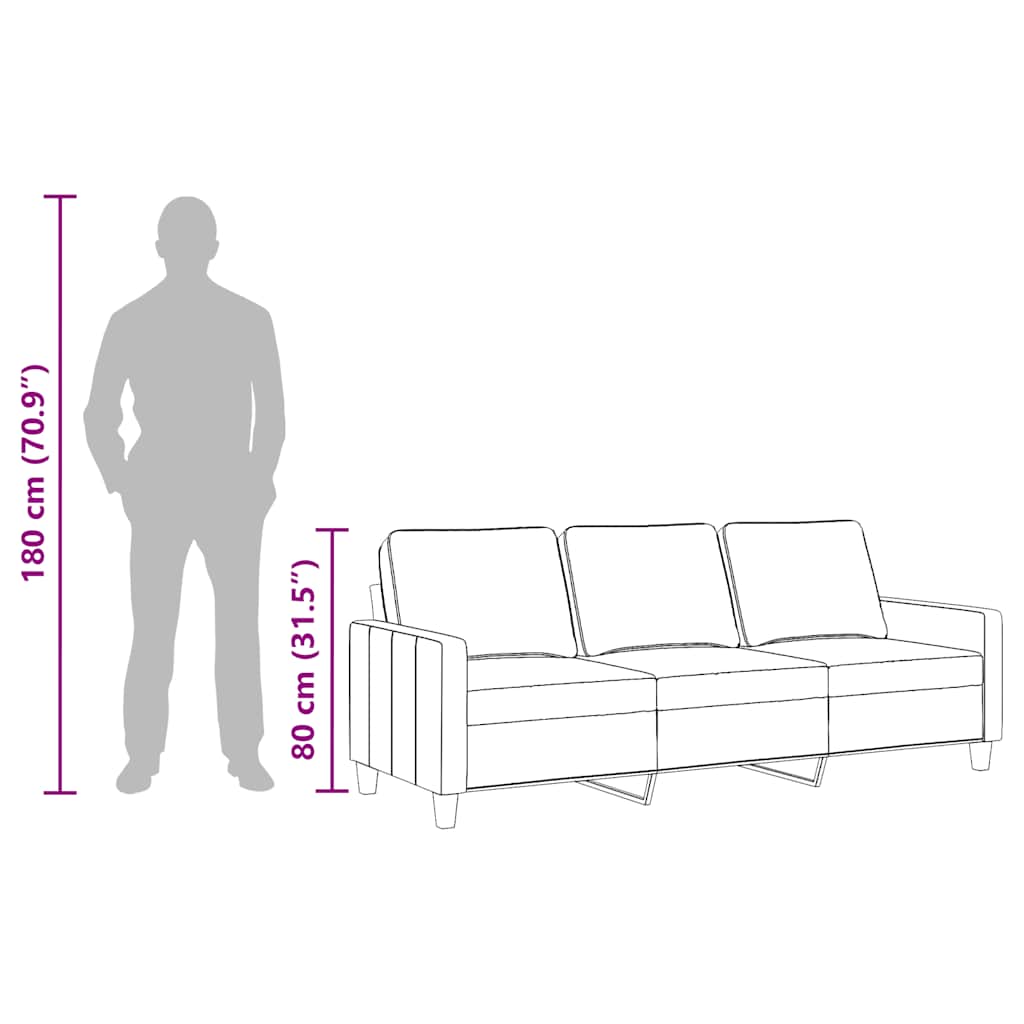 Trosjed od tkanine svjetlosivi 180 cm