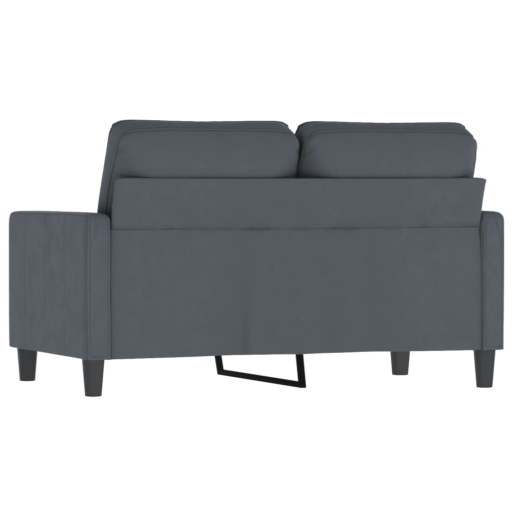 Dvosjed tamnosivi 120 cm baršunasti